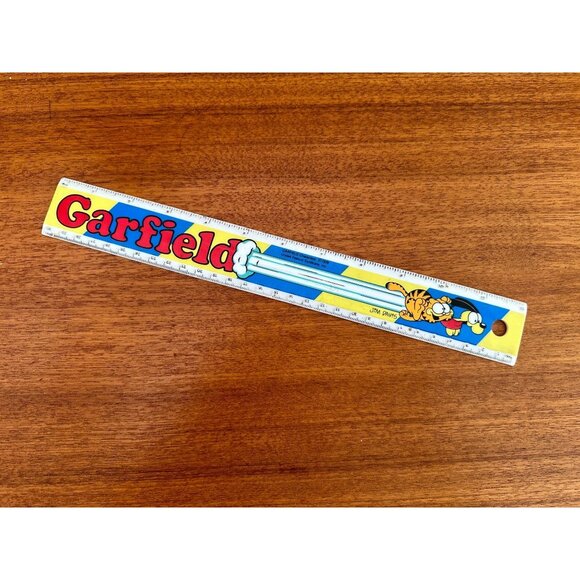 GARFIELD ODIE RULER 1978 united feature syndicate Jim Davis cartoon cat dog metr - Picture 1 of 5